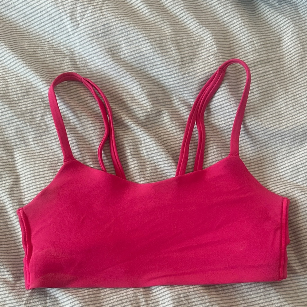 Pink sports bra